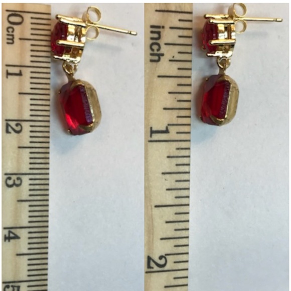 Crimson Peak Lady Edith Sharpe Gothic Ruby Earrings, Handmade Replicas - Picture 12 of 14